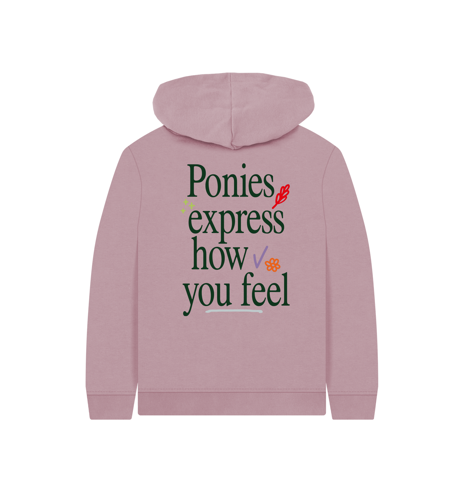 Ponies Express How You Feel - Mauve Hoodie (Kids)