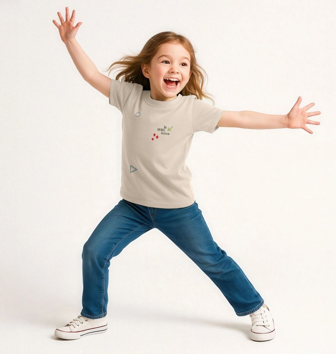 Be More Jackson - Beige Kids Tee